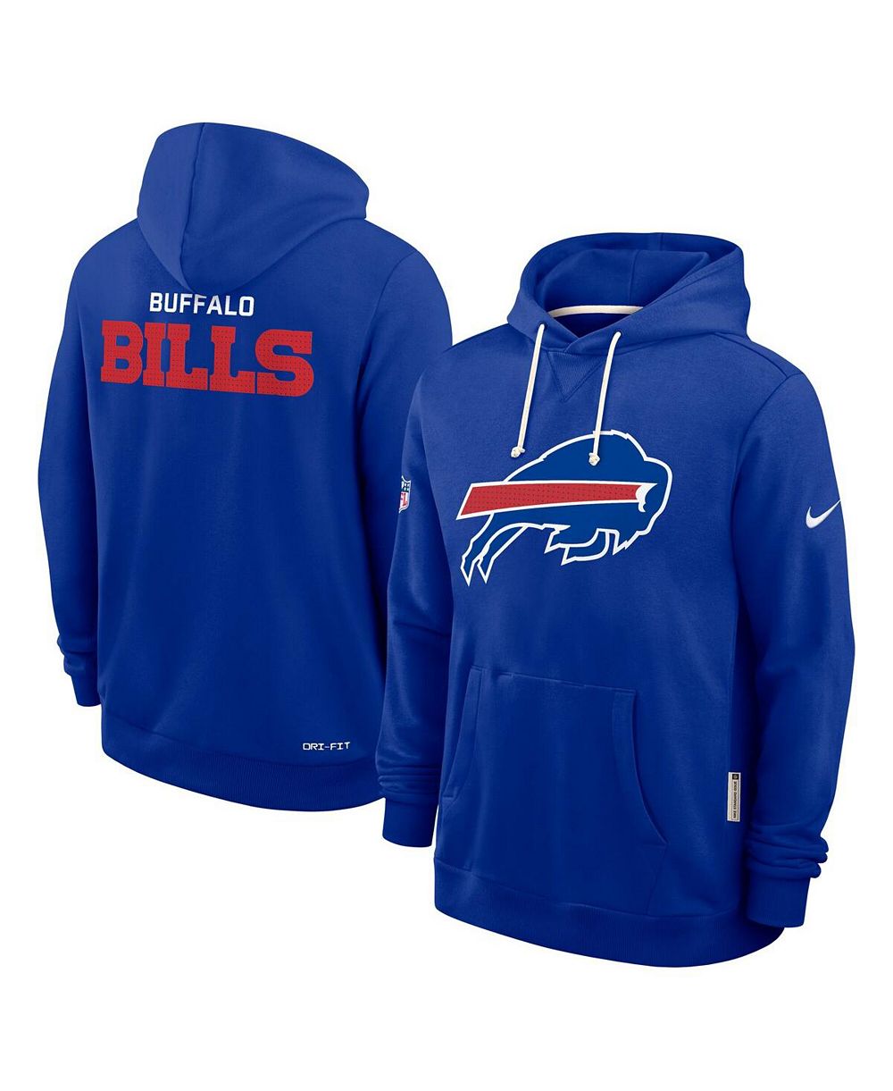 Мужская толстовка Nike Royal Buffalo Bills Sideline Initial Home Performance Pullover Hoodie