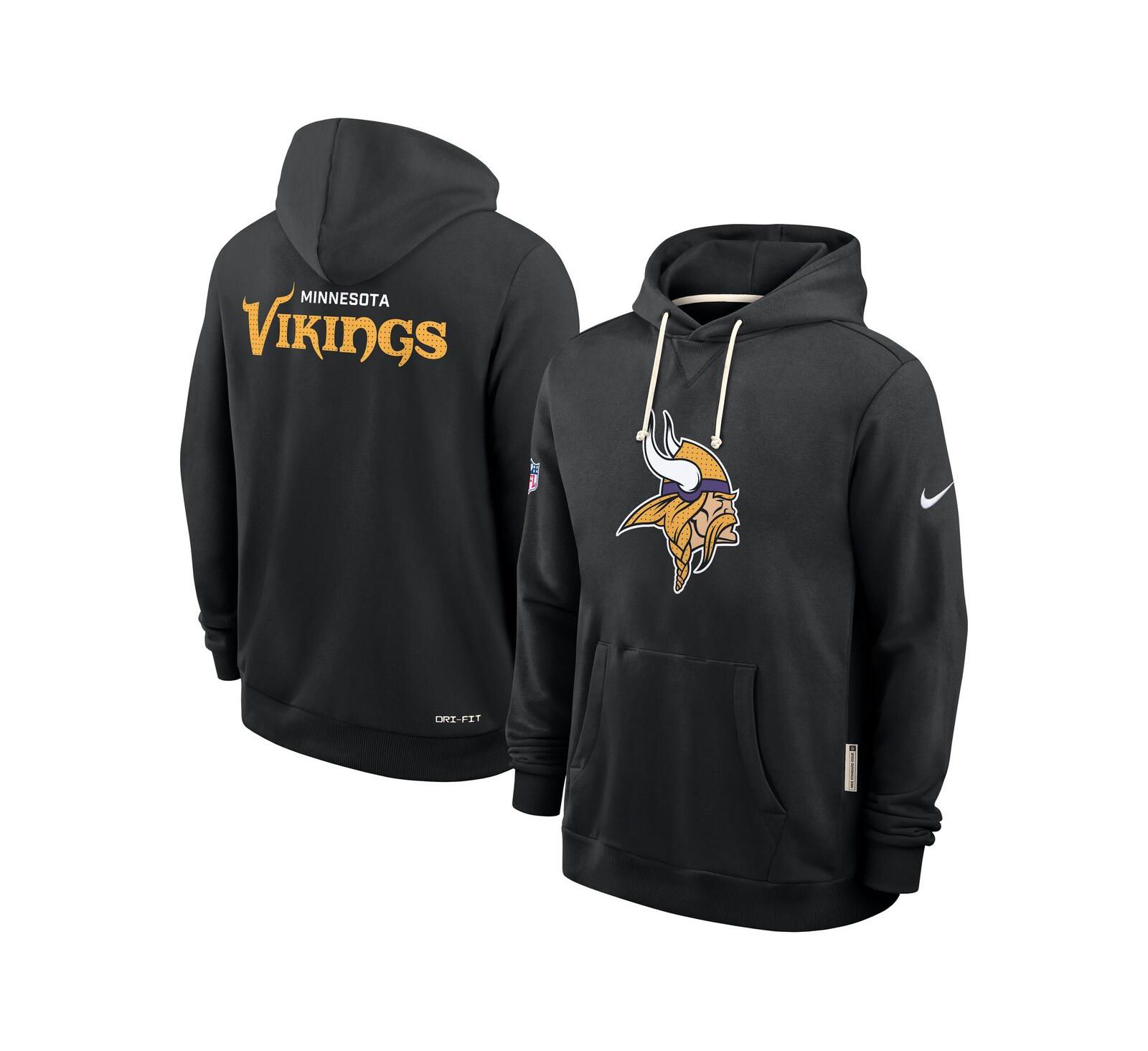 Nike Мужское худи Minnesota Vikings Sideline Initial Home Performance черного цвета