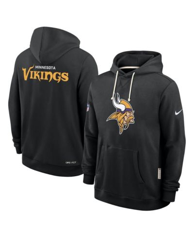 Nike Men's Black Minnesota Vikings Sideline Initial Home Performance Pullover Hoodie