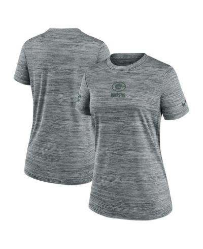 Женская футболка Nike Gray Green Bay Packers Sideline Velocity Performance