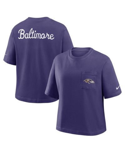 Женская футболка Nike Baltimore Ravens Rewind Purple Boxy