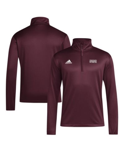 Мужской свитшот adidas Mississippi State Bulldogs 2024 Coaches Sideline Quarter-Zip