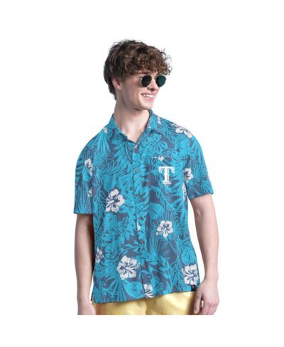 Мужская рубашка Margaritaville Navy Texas Rangers Palm Shade Party Button-Up