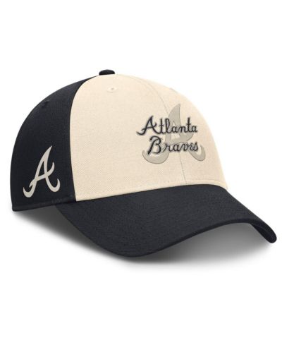 Nike Men's Navy/Natural Atlanta Braves Statement Club Performance Adjustable Hat