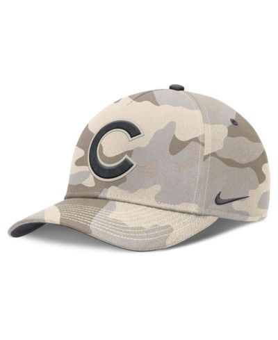 Мужская кепка Nike Natural Chicago Cubs Camo Pack Rise регулируемая