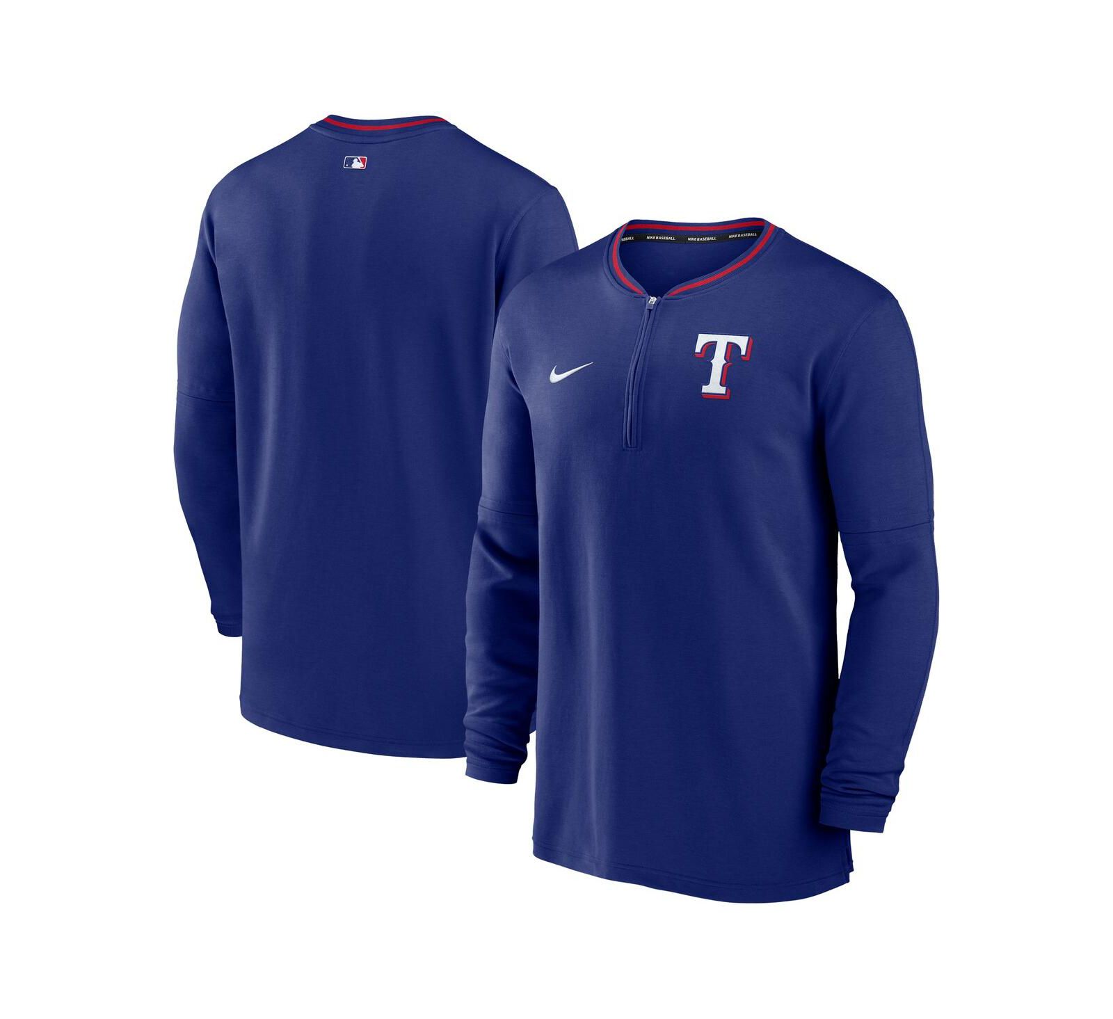 Мужская толстовка Nike Royal Texas Rangers, полумолния