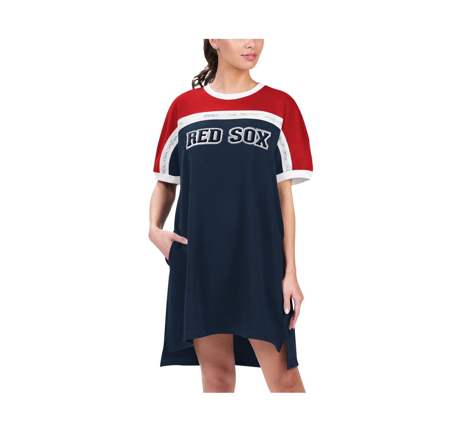 Женское платье G-III 4Her by Carl Banks Navy/Red Boston Red Sox Circus Catch Sneaker Dress