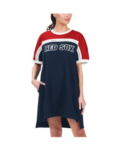 Женское платье G-III 4Her by Carl Banks Navy/Red Boston Red Sox Circus Catch Sneaker Dress