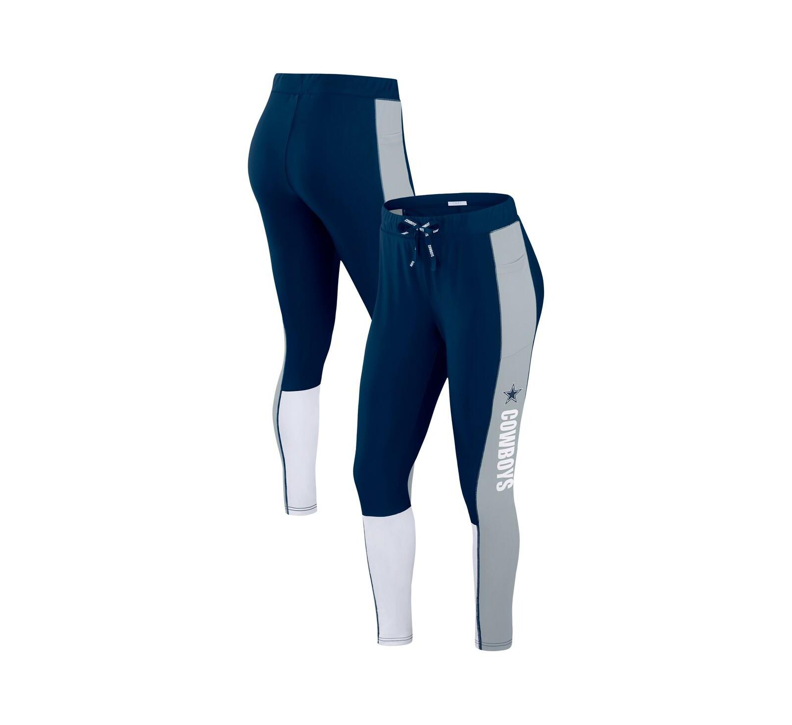 WEAR by Erin Andrews Women's Navy Dallas Cowboys Color-Block Leggings