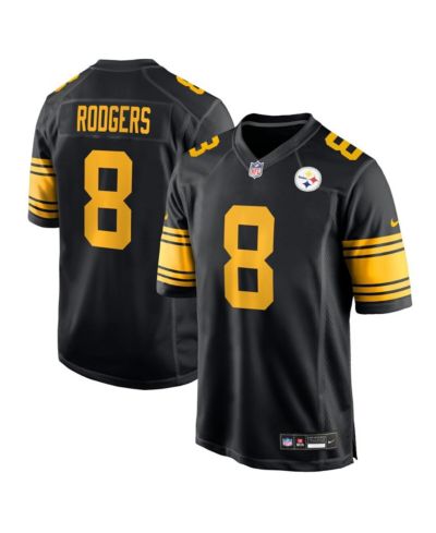 Nike Men's Aaron Rodgers Black Pittsburgh Steelers Alternate Game Jersey