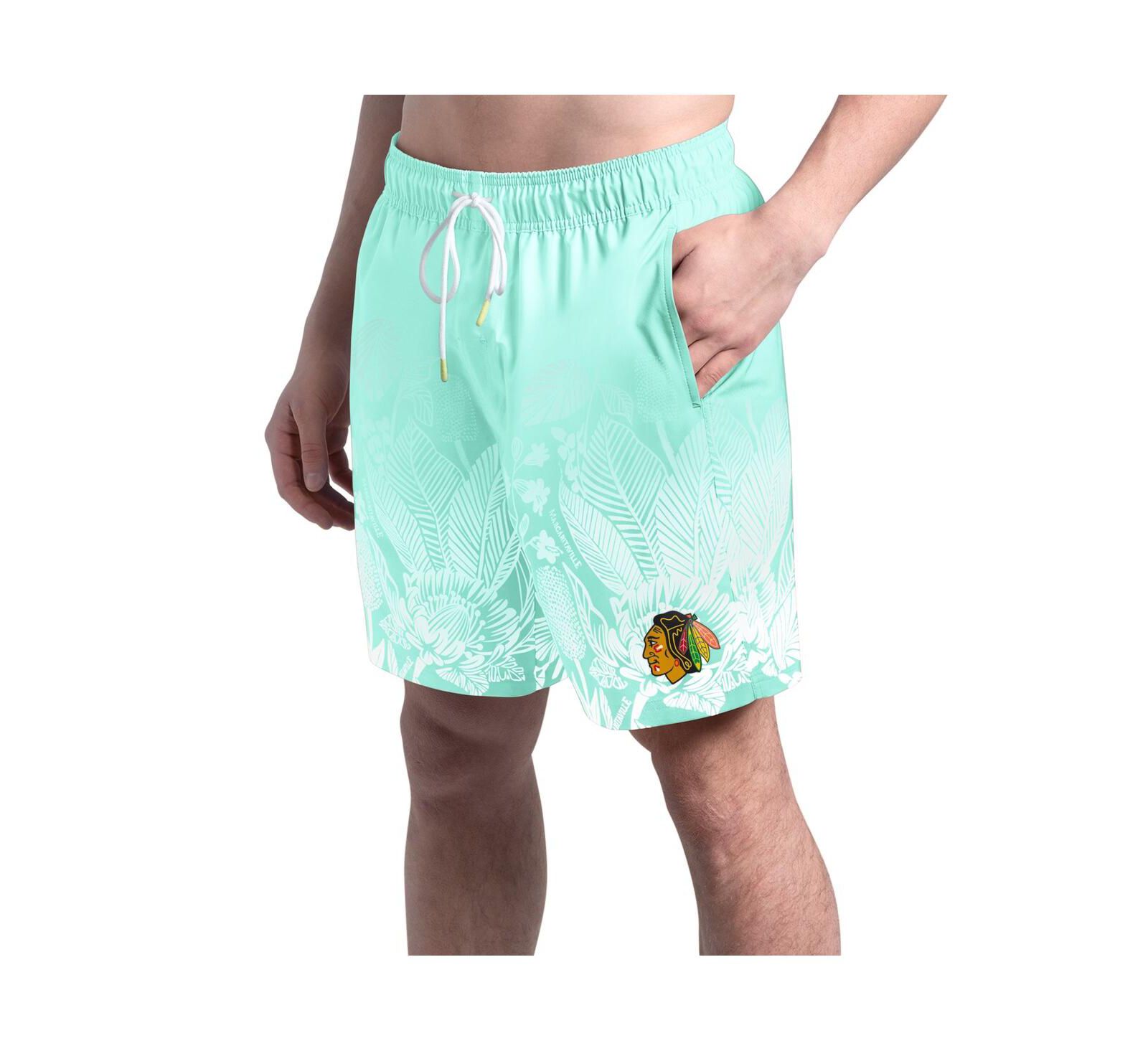 Мужские плавательные шорты Margaritaville Mint Chicago Blackhawks Lagoon Fiesta