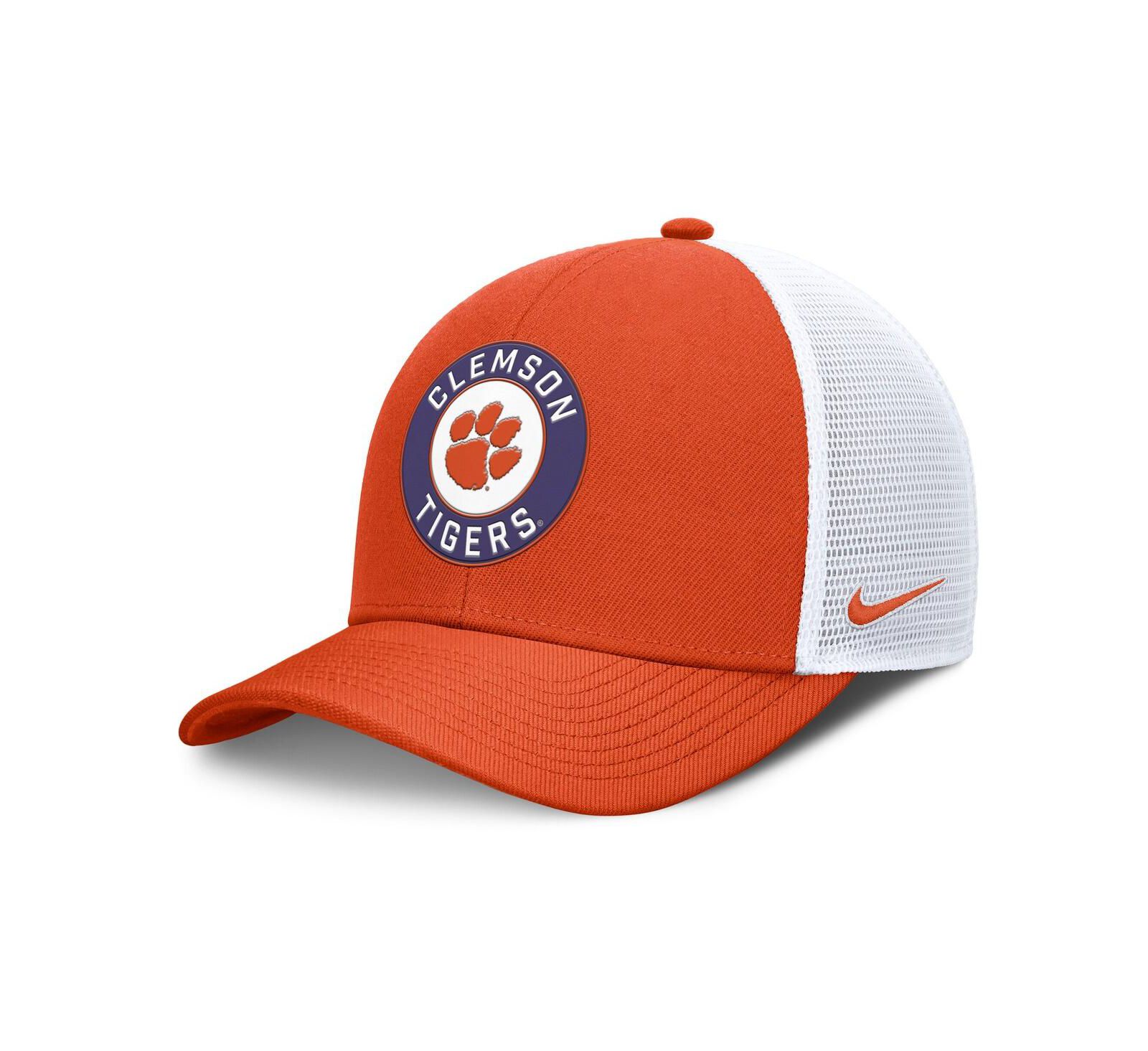 Мужская кепка Nike Orange/White Clemson Tigers Rise Primetime Performance Trucker Adjustable Hat