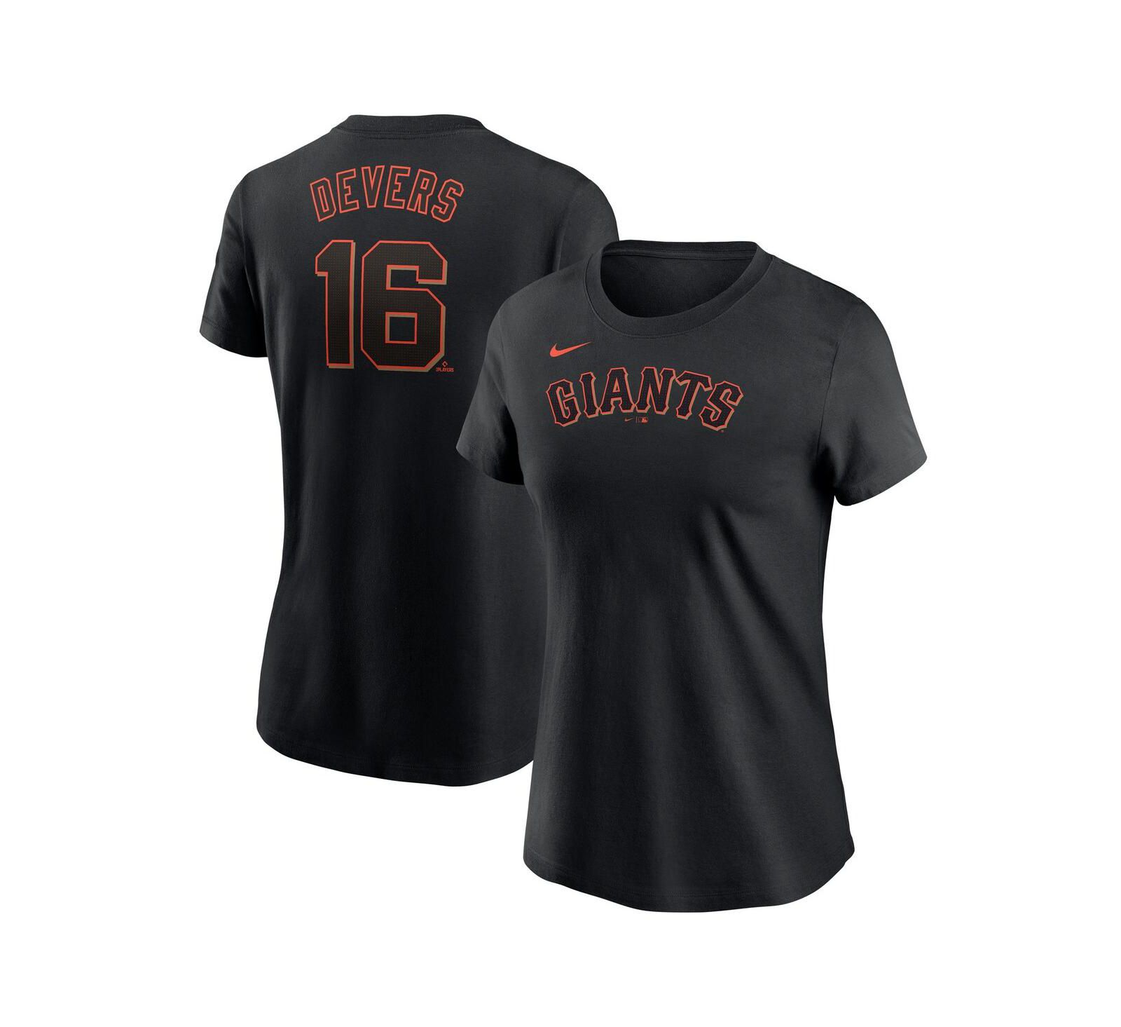 Nike Women's Rafael Devers Black San Francisco Giants Name & Number T-Shirt