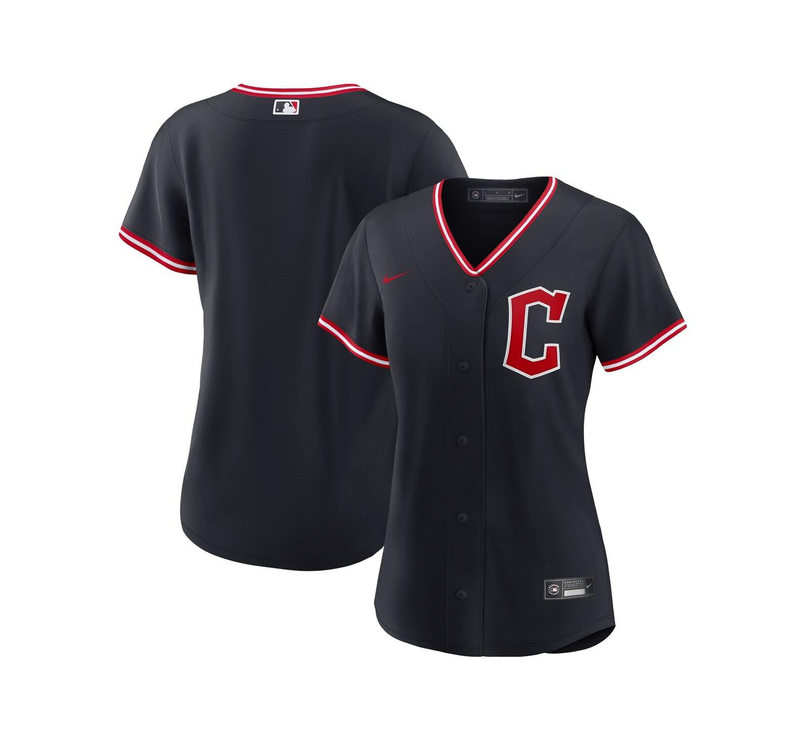 Женская джерси Nike Cleveland Guardians Alternate Replica темно-синего цвета