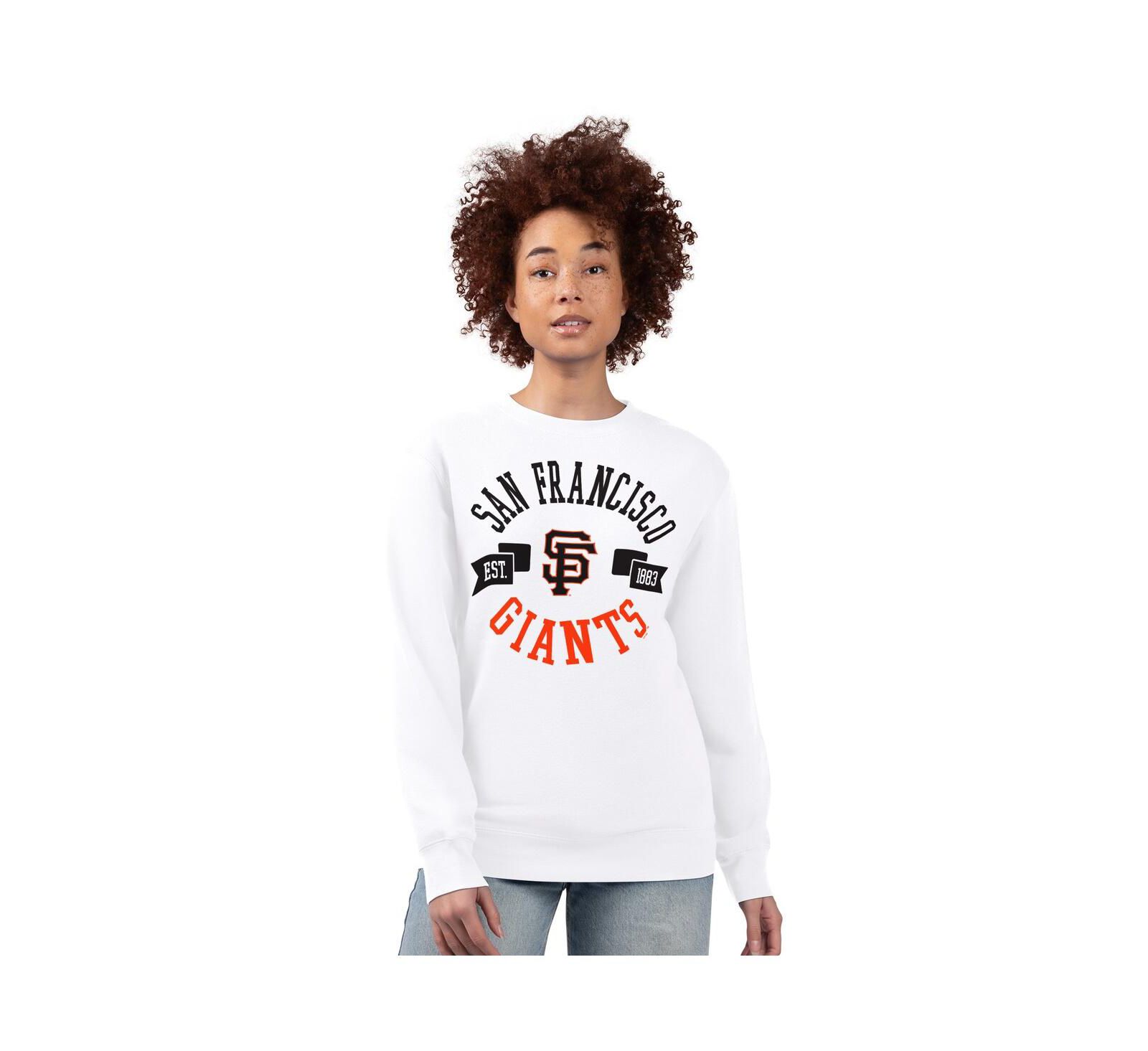 Женский флисовый свитшот G-III 4Her by Carl Banks White San Francisco Giants Team Logo