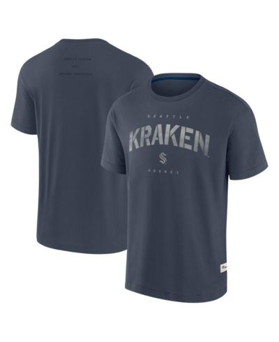 Мужская футболка Fanatics Navy Seattle Kraken Elements Weathered Tonal Future Ground