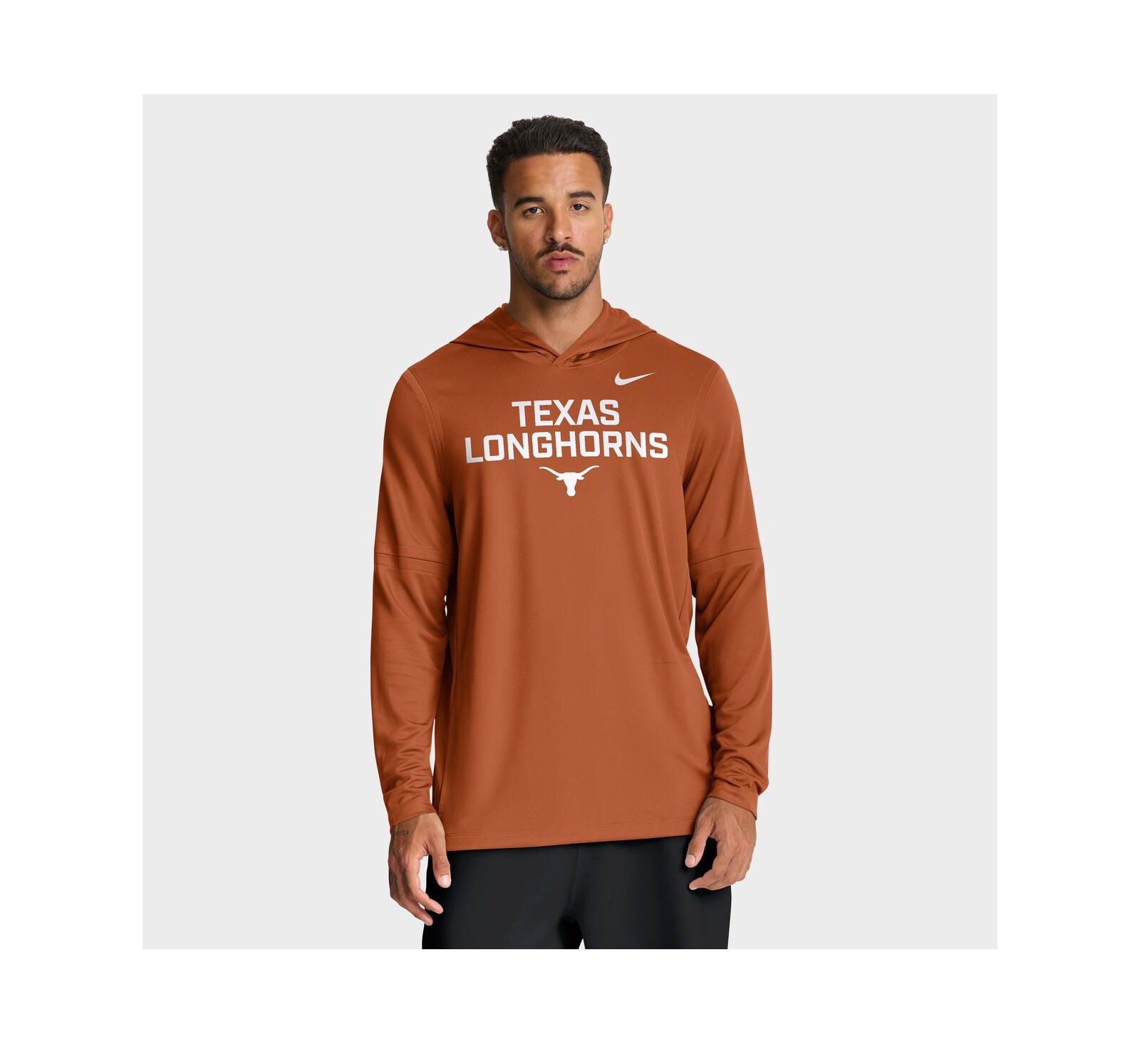 Мужское худи-футболка Nike Texas Longhorns 2025 Sideline Performance Orange