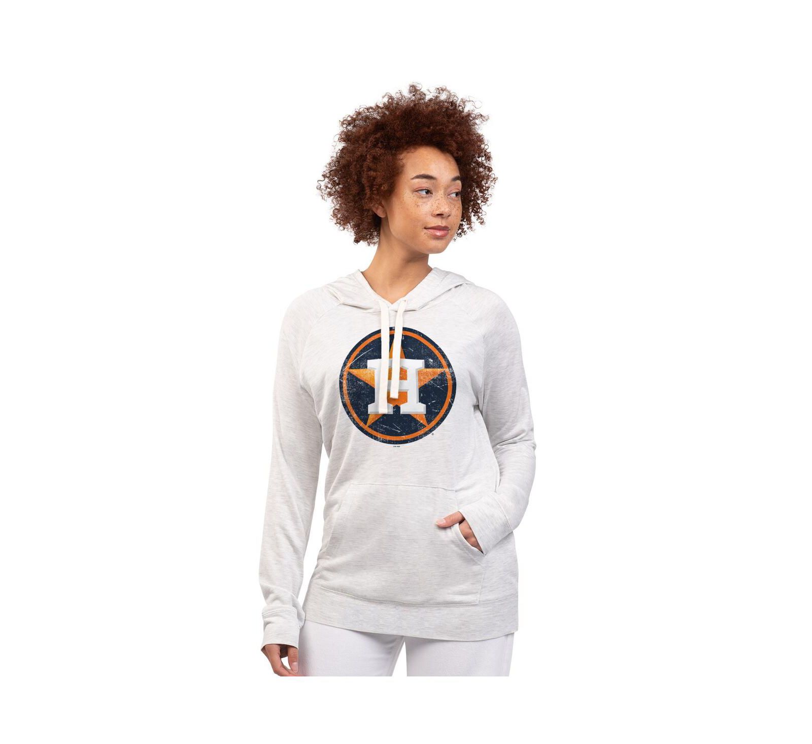 Женское худи G-III 4Her by Carl Banks Oatmeal Houston Astros Pregame Pullover