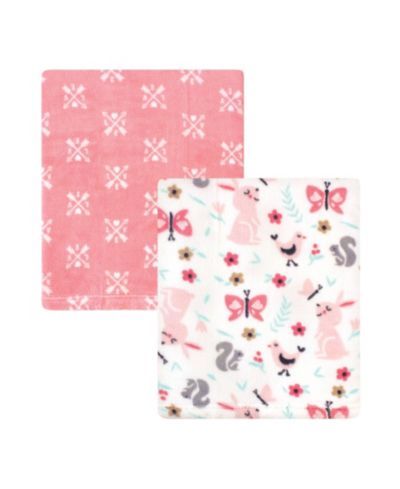 Детский флисовый плед Hudson Baby Girls 2Pk Coral
