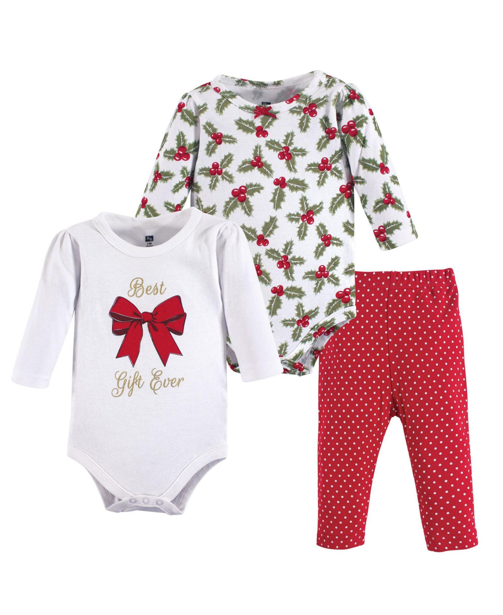 Hudson Baby Baby Girls Hudson Cotton Bodysuit and Pant Set