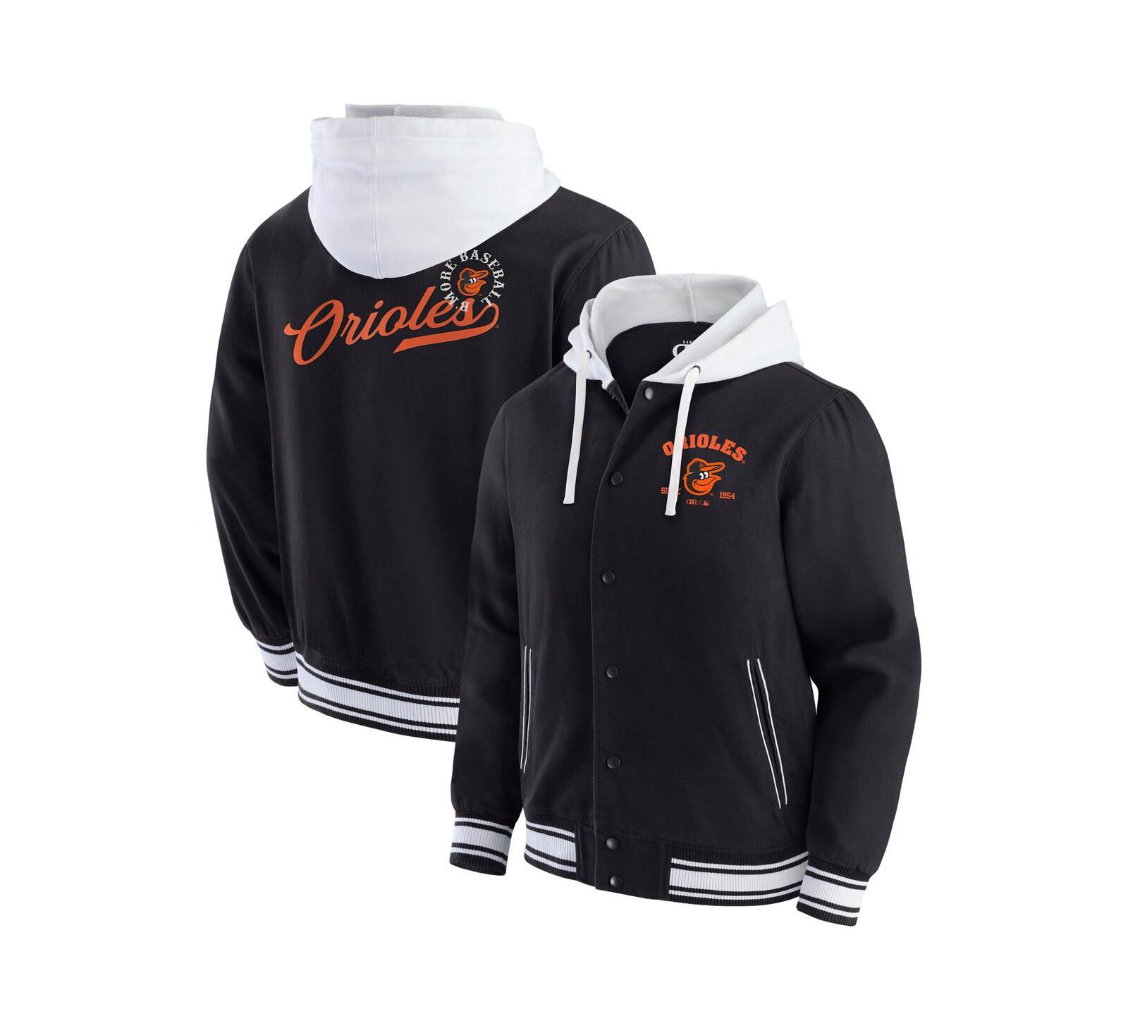 Мужская куртка Fanatics Black Baltimore Orioles Full-Snap Hooded