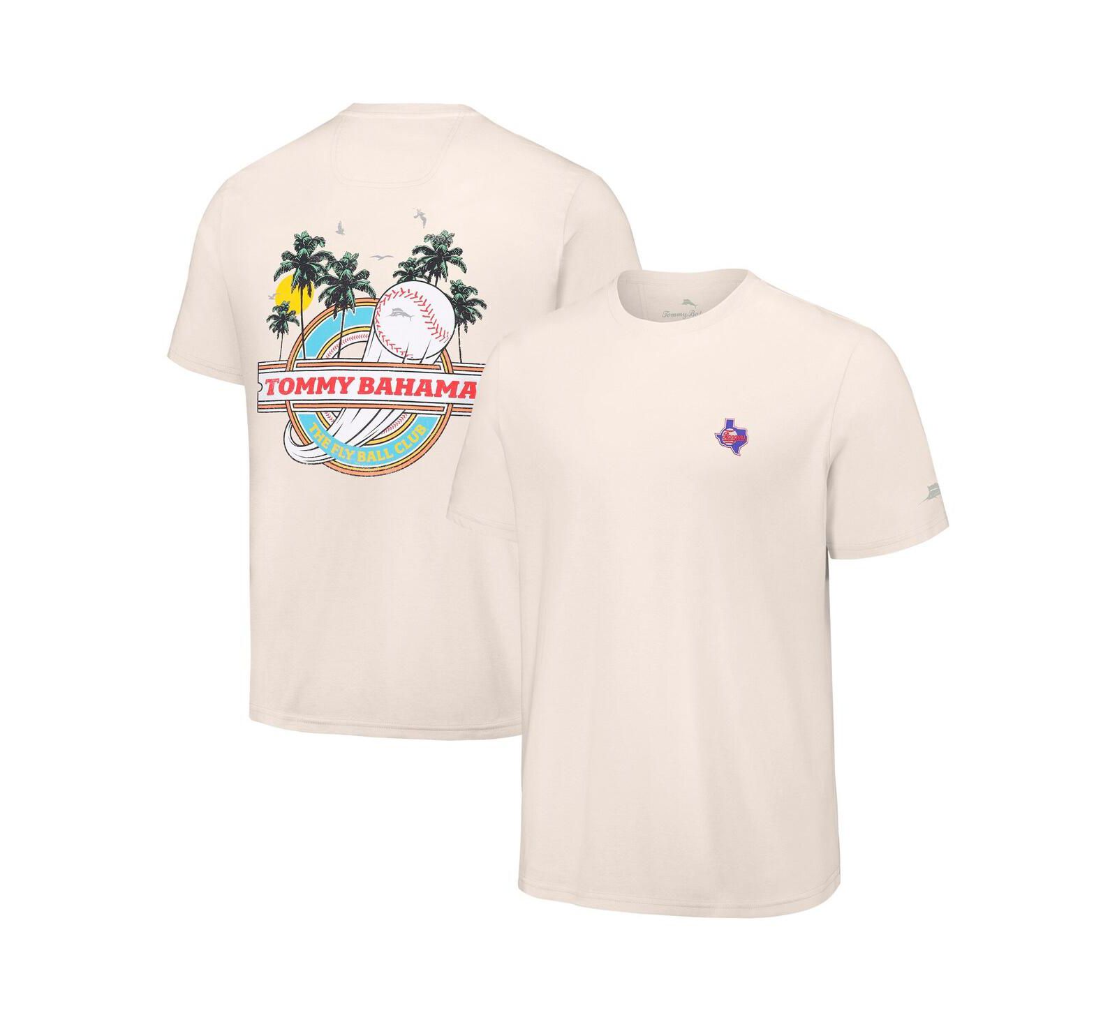 Мужская футболка Tommy Bahama Cream Texas Rangers Fly Ball Club