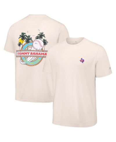 Tommy Bahama Men's  Cream Texas Rangers Fly Ball Club T-Shirt