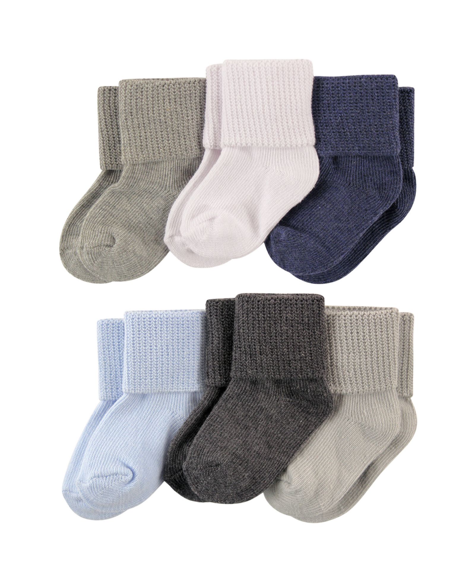 Набор носков Luvable Friends Cuffed Socks, 6 пар