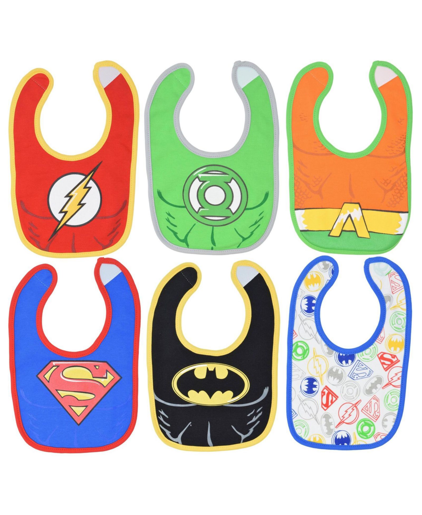 Детские слюнявчики Justice League Batman Superman The Flash для новорожденных, 6 шт.