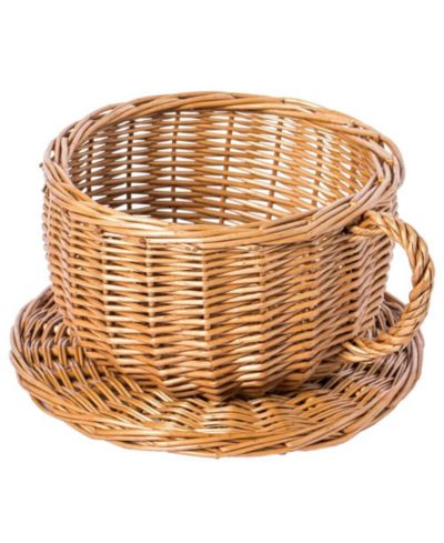 Wickerwise декоративная корзина-органайзер для стола Wicker Saucer Coffee Mug Cup