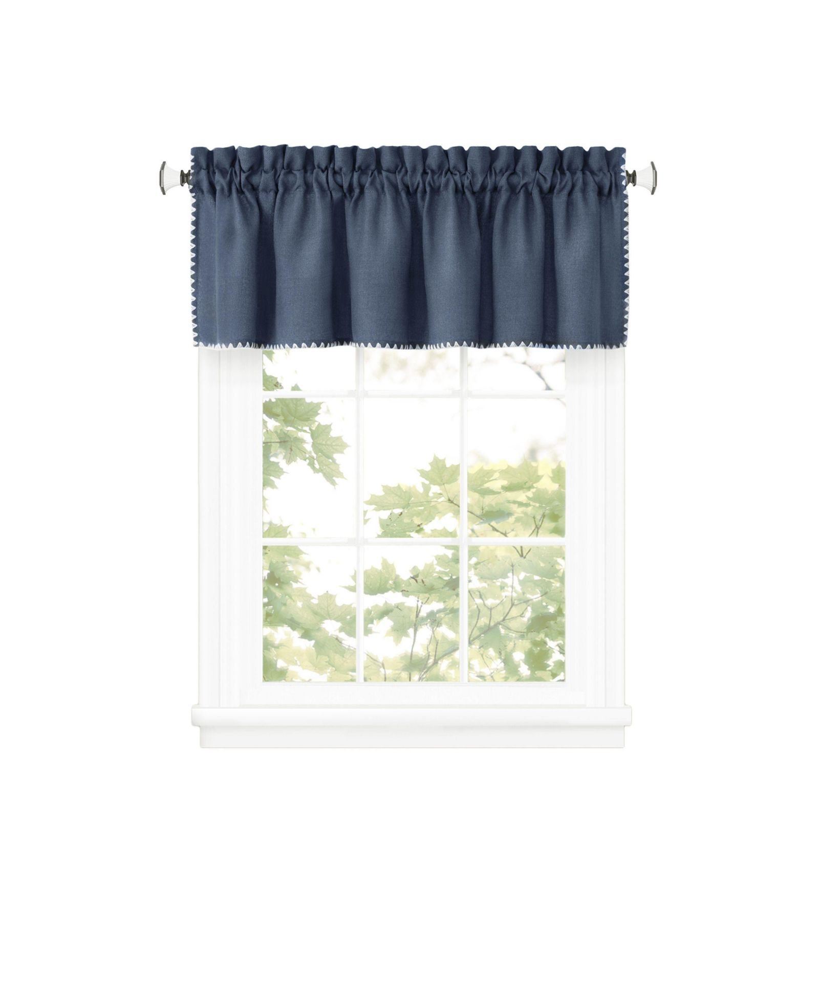 Kate Aurora Coastal Hamptons Living Textured Rod Pocket  Window Valance - Tan/Linen