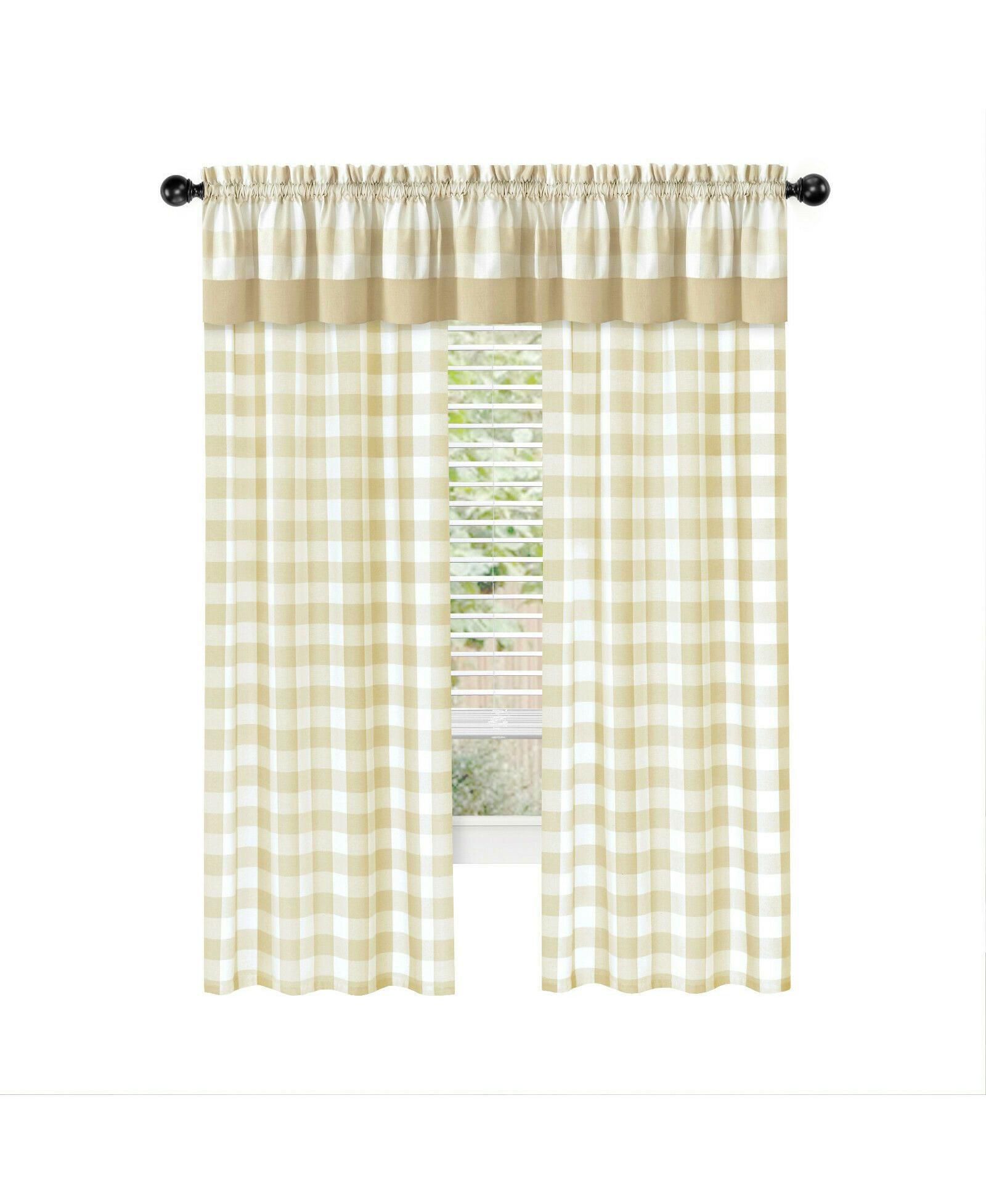 Комплект штор и тюля Kate Aurora Modern Country Farmhouse Buffalo Check