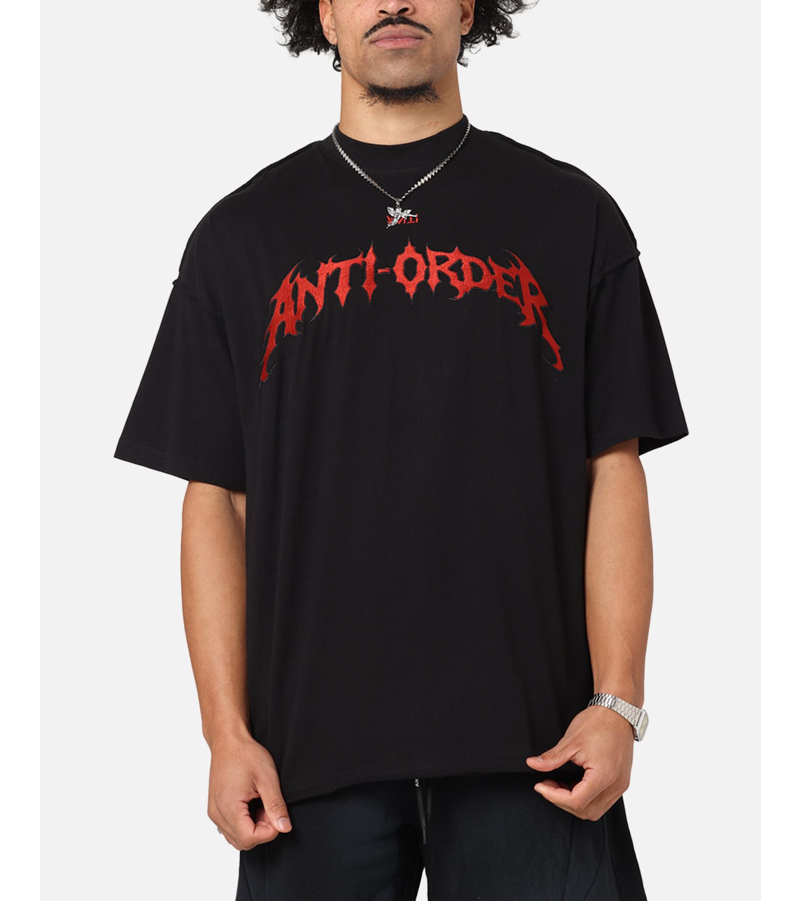 The Anti Order Men's Mosh Non Seam T-Shirt - Black/Red XS