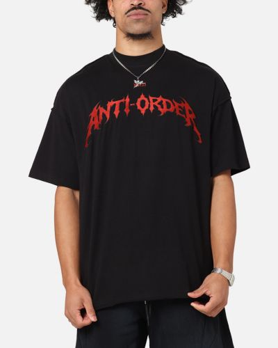 The Anti Order Men's Mosh Non Seam T-Shirt - Black/Red XS