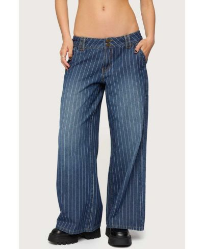 Edikted Женские джинсы Cory Striped Low Rise Baggy