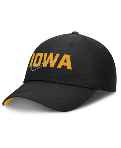 Nike Мужская регулируемая кепка Iowa Hawkeyes Club Prep, черная