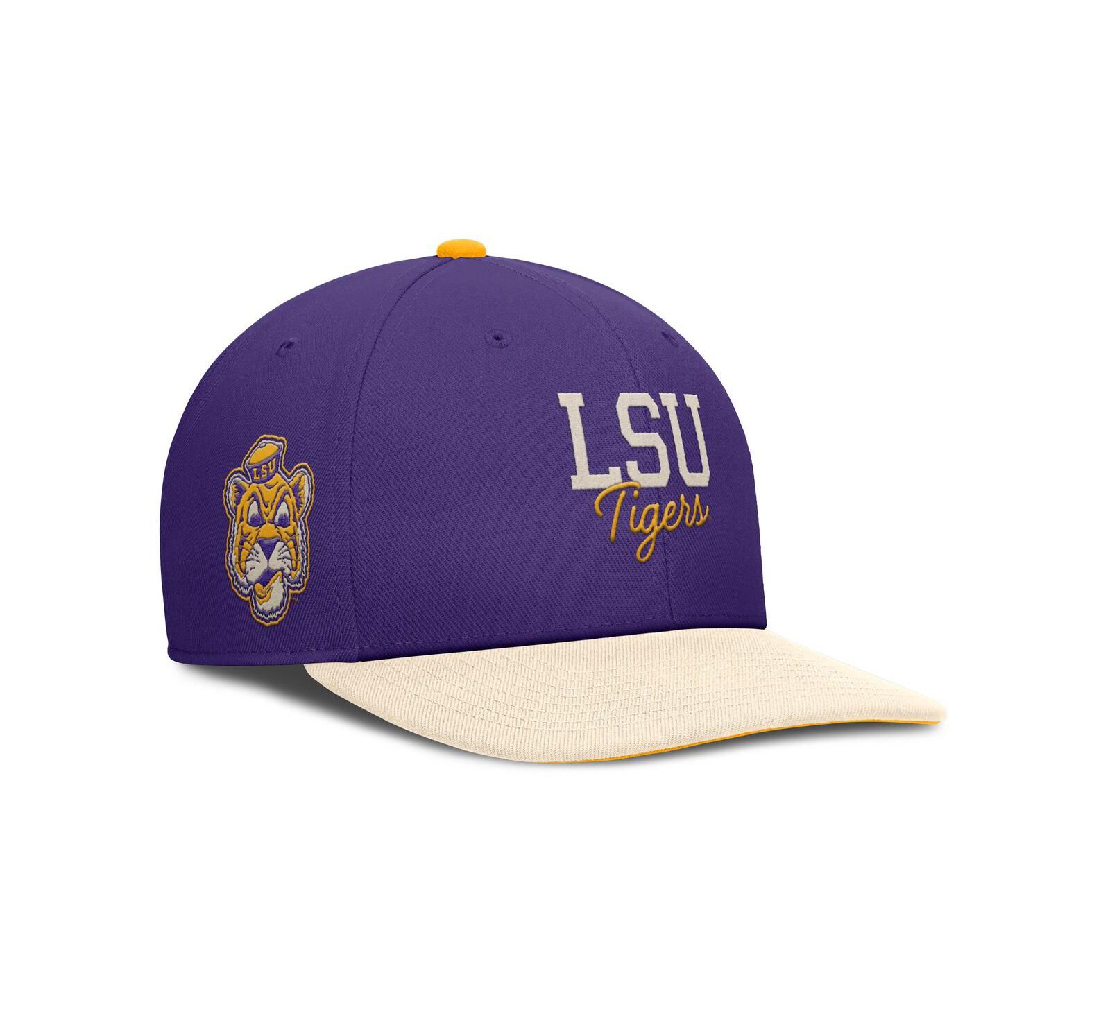 Кепка Nike Men's Purple/Cream LSU Tigers Pro Legacy Script Snapback
