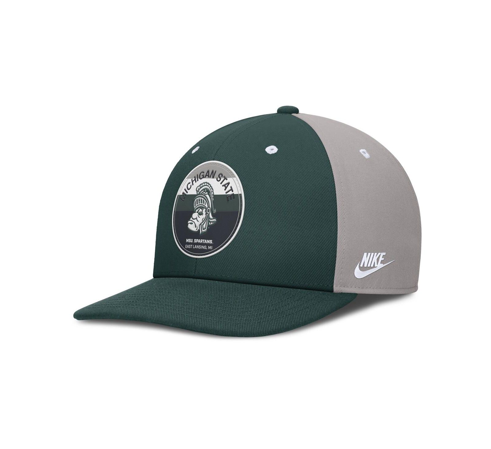 Nike мужская кепка snapback Michigan State Spartans Prep Pro, зеленый/серый цвет