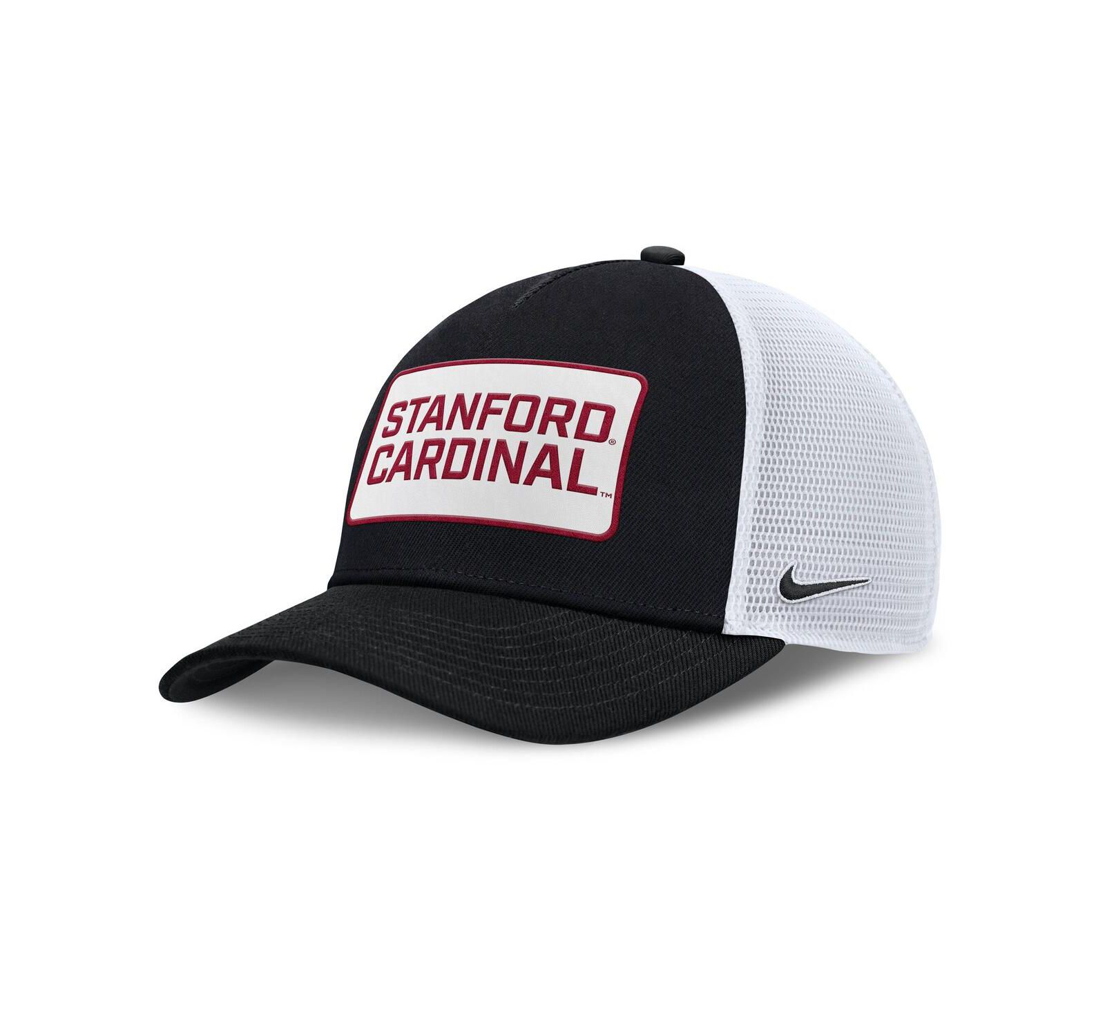 Мужская кепка Nike Black/White Stanford Cardinal 2025 On-Field Rise Patch Trucker Adjustable Hat