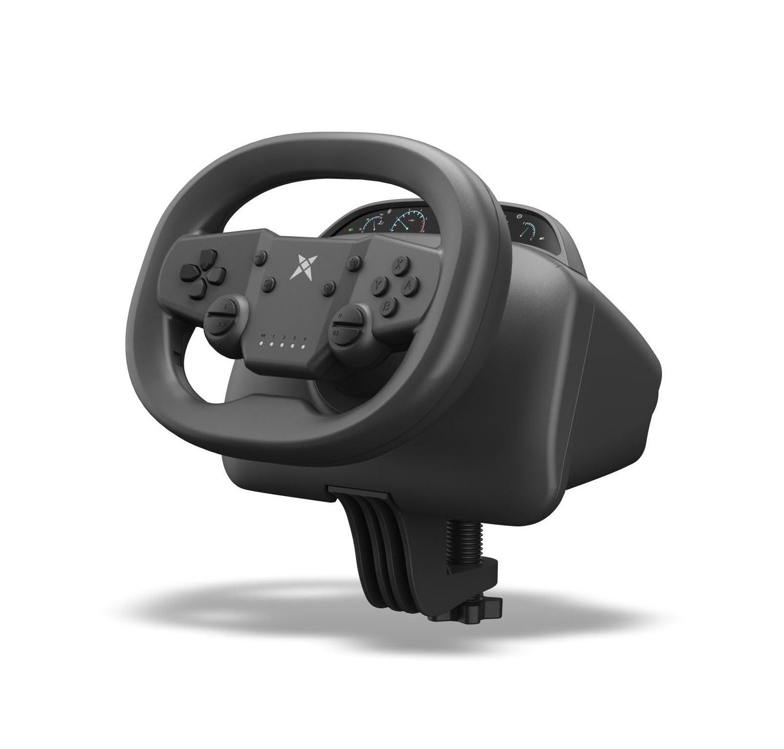 Nbcp Wireless 270° Rotation Dual Vibration Motors Racing Steering Wheel for PC, PS4, PS3, Nintendo Switch, iOS, Android