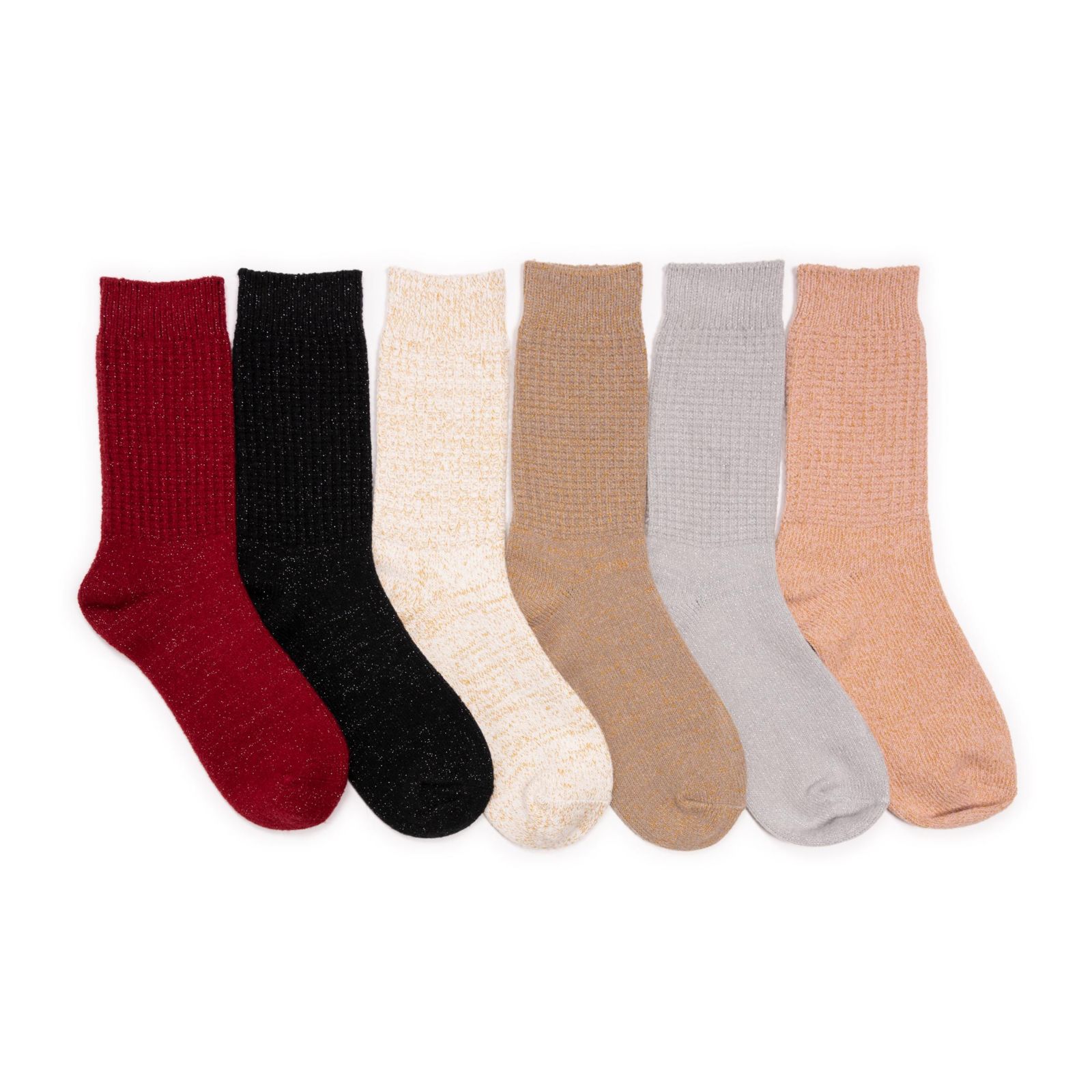 MUK LUKS Женские Microfiber Boot Socks 6 Pack