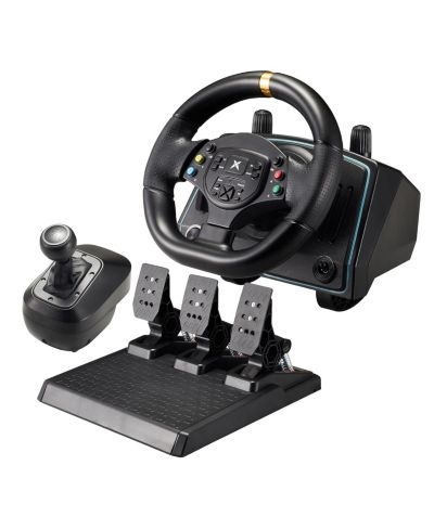 Nbcp Xbox One Wired Dual-Motor Feedback Racing Wheel for Xbox Series X|S, Xbox One, PS3, PC, Switch