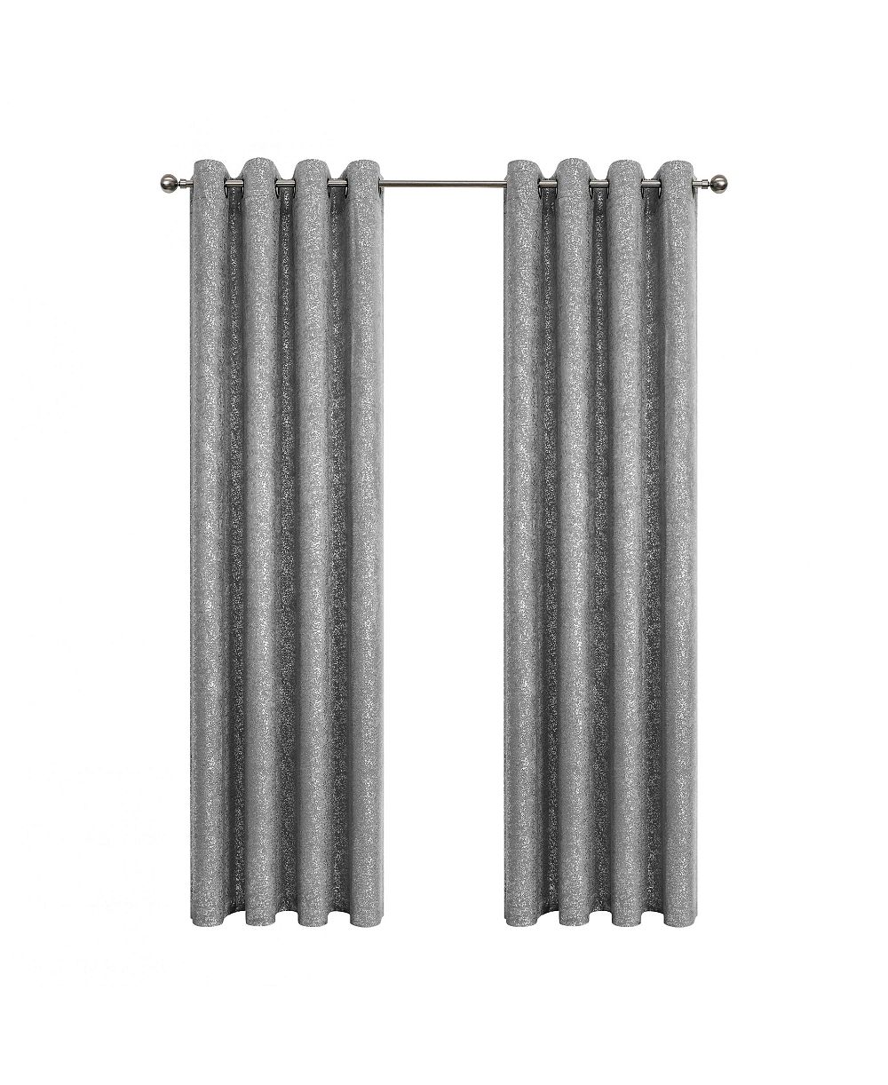 Kate Aurora комплект из 2 штор с металлическим блеском Thermal Light Filtering Grommet Top Burgundy 52" W x 84" L