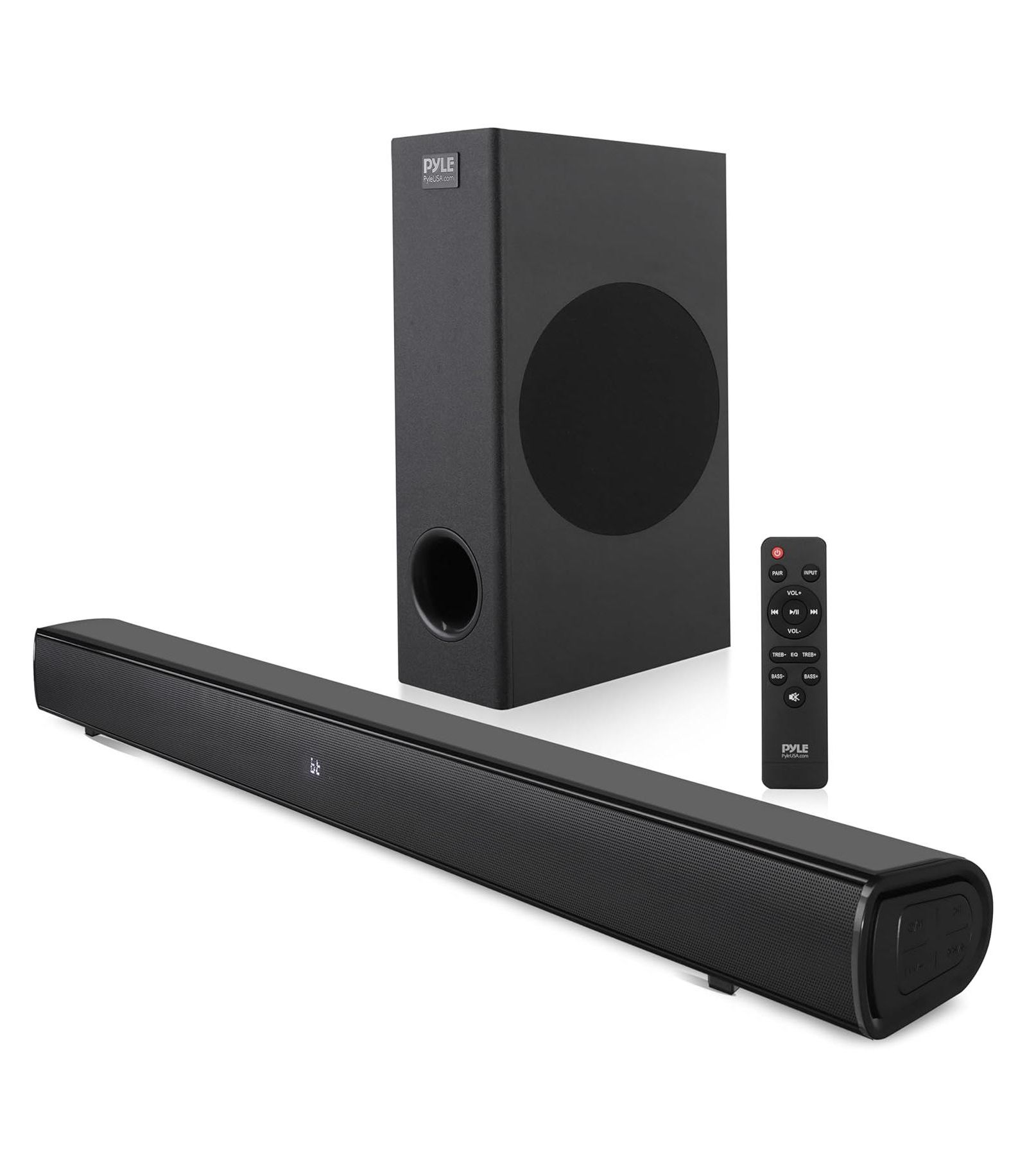 Pyle Wave Base Dual-Channel 120W Bluetooth HDMI ARC Soundbar with Subwoofer