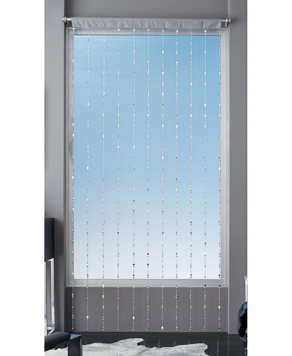 Kate Aurora Luxurious Jaeger Rod Pocket Acrylic Beaded Single Window Curtain Panel - 40 in. W x 84 in. L