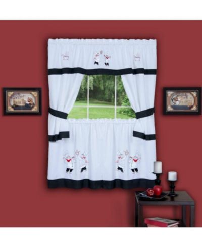 Kate Aurora комплект из 5 предметов: занавески Cottage Kitchen Swag Valance and Tier Set - 58 in. W x 36 in. L