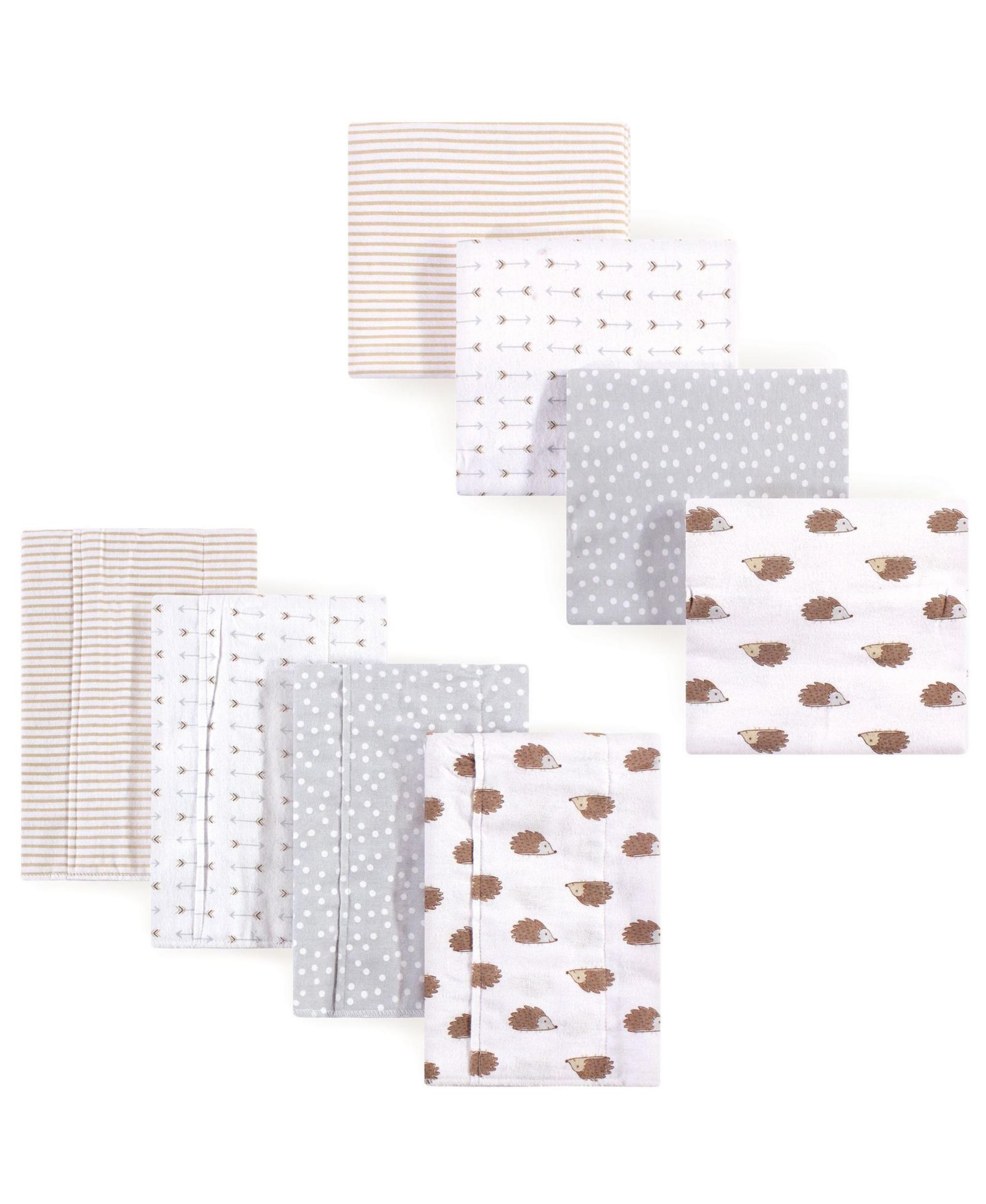 Набор из 8 предметов Hudson Baby Soft Flannel для младенцев