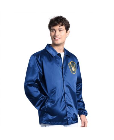 Мужская куртка Starter Milwaukee Brewers Cooperstown Collection Point Man Full-Snap Coaches