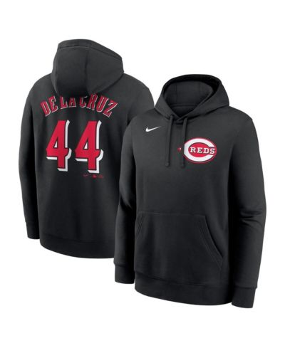Nike Мужской флисовый худи с именем игрока Elly De La Cruz Black Cincinnati Reds