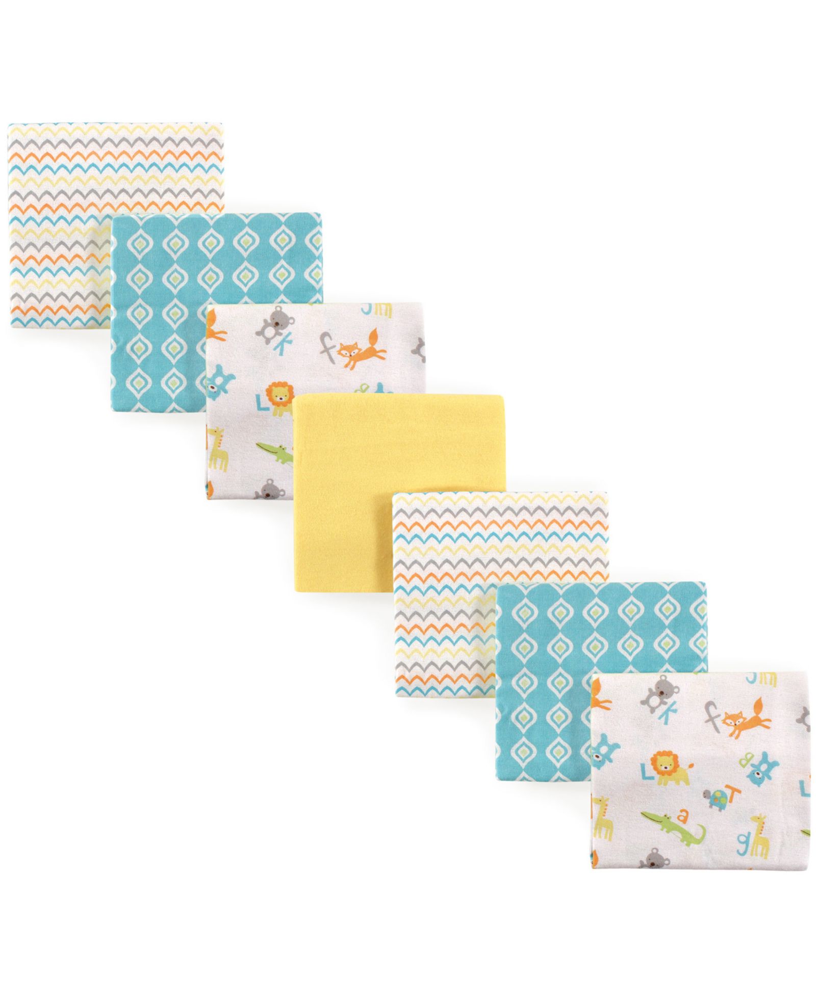 Luvable Friends Gentle Flannel Receiving Wraps 7-Piece Set